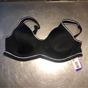 NWT 40C The Freya Active Sonic Underwire Molded Sports Bra, Storm Black
